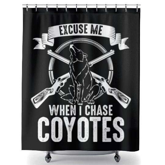 Coyote Trapping Coyote Hunting Yote Hunting Gift Shower Curtains