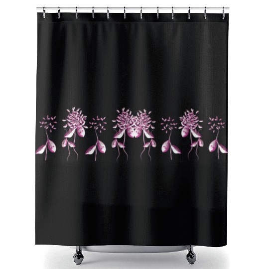 pink flowers plants nature Shower Curtains