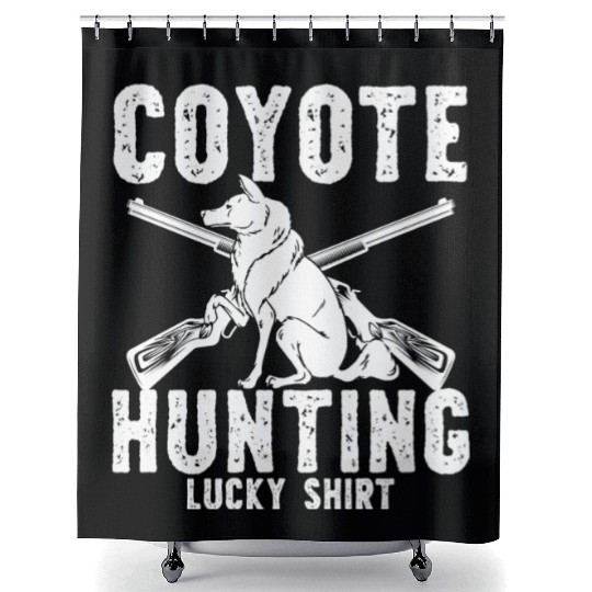 Coyote Trapping Coyote Hunting Yote Hunting Gift Shower Curtains