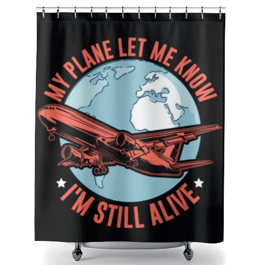 Airline Pilot Pun Aircraft Pilot Shower Curtains