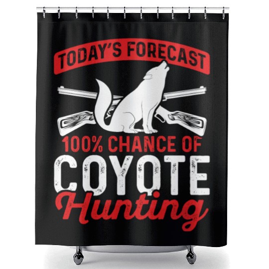 Coyote Trapping Coyote Hunting Yote Hunting Gift Shower Curtains