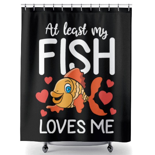 Fishing Valentine Clothes Gift for Him Her My Shower Curtains