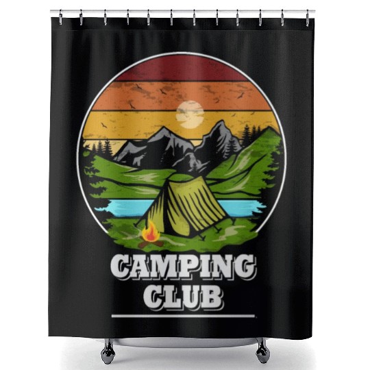 Camping Clun, Tent, Camping Wilderness Shower Curtains