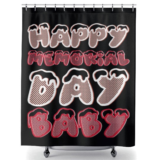 Happy Memorial Day Baby Shower Curtains