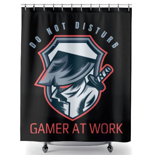 Do Not Disturb Gamer At Work-Gaming Lover Shower Curtains