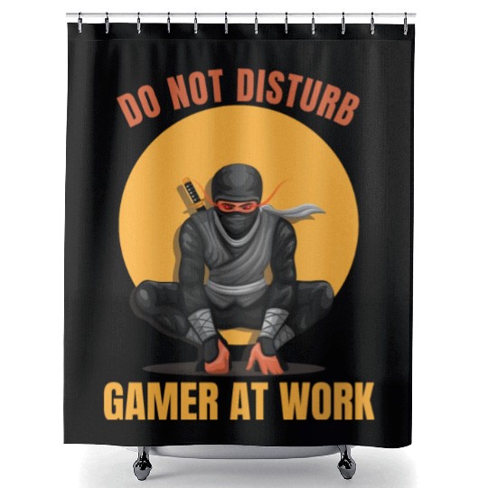 Do Not Disturb Gamer At Work-Gaming Lover Shower Curtains