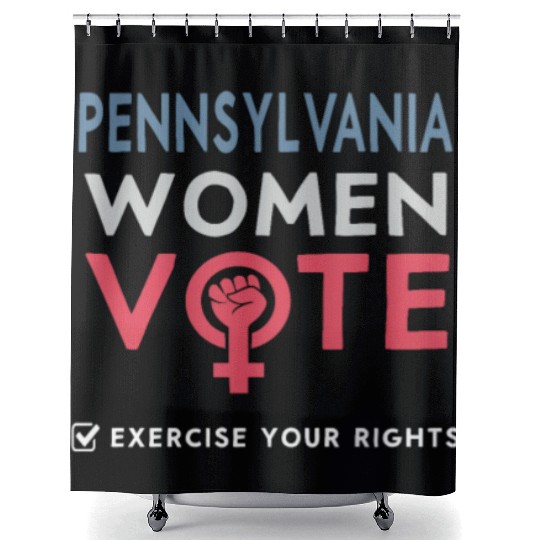 Pennsylvania Women Vote Voter 2022 Election Shower Curtains