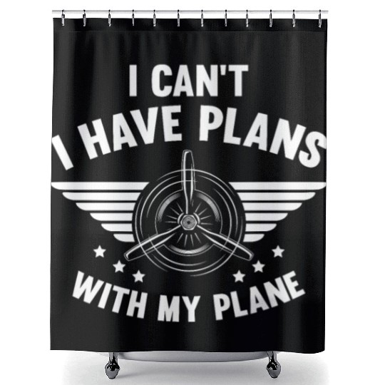 Airline Pilot Aircraft Pilot Plans With My Plane Shower Curtains