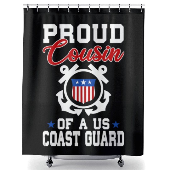 Proud US Coast Guard Cousin Shower Curtains