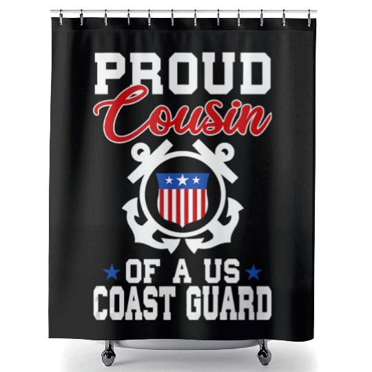 Proud US Coast Guard Cousin Shower Curtains