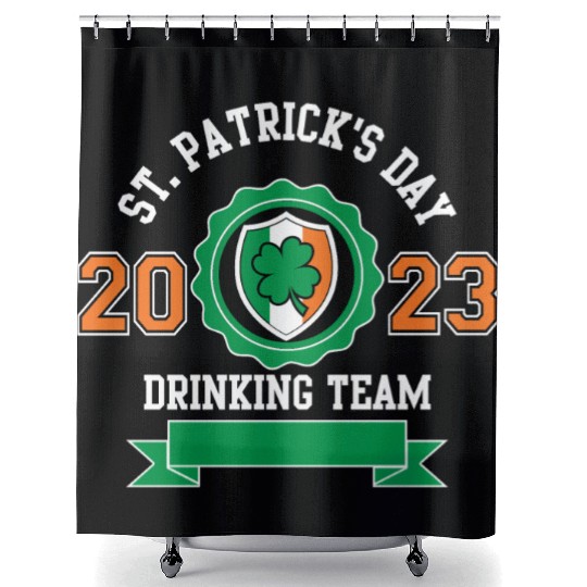 Funny St Patricks Day Drinking Team 2023 Irish Shower Curtains