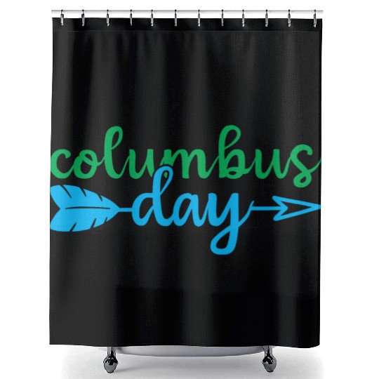 Happy Columbus Day classic Shower Curtains