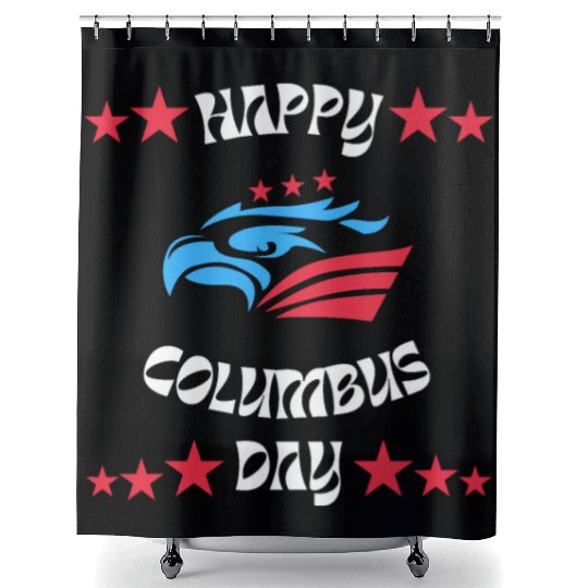 Happy Columbus Day classic Shower Curtains