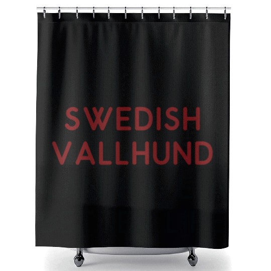 Swedish Vallhund Dog Owner Funny Saying Shower Curtains
