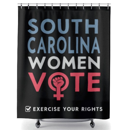 South Carolina Women Vote Voter 2022 Election Shower Curtains