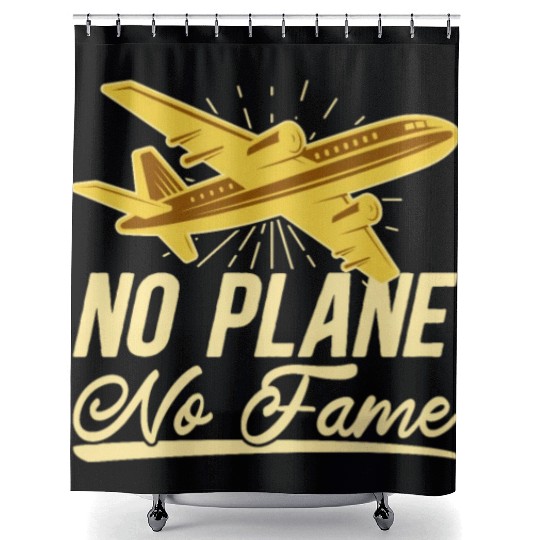 Airline Pilot Aviation Pun For a Corporate Pilot Shower Curtains