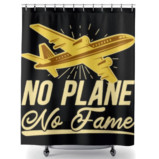 Airline Pilot Aviation Pun For a Corporate Pilot Shower Curtains