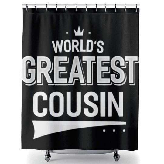 World s Greatest Cousin Relative Gifts Shower Curtains