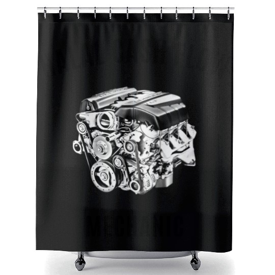 Halal Cash Flow - Mechanic Black Shower Curtains