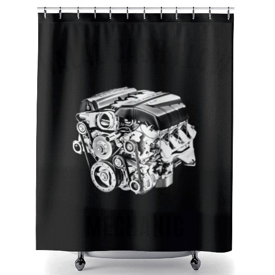 Halal Cash Flow - Mechanic Black Shower Curtains