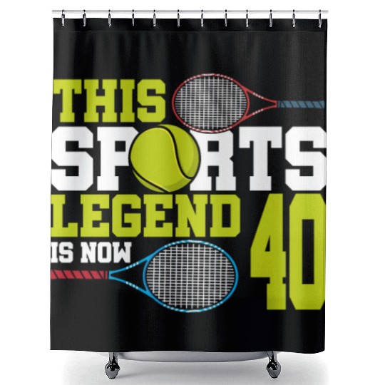 This Sports Legend Is Now 40, Tennis 40th Birthday Shower Curtains