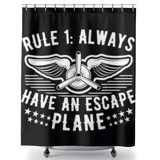Airline Pilot Aviation Pun For a Corporate Pilot Shower Curtains
