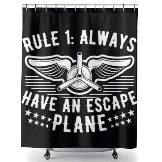 Airline Pilot Aviation Pun For a Corporate Pilot Shower Curtains