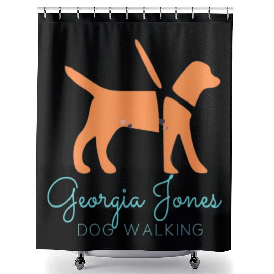 GEORGIA JONES DOG WALKING TESHIRT Shower Curtains