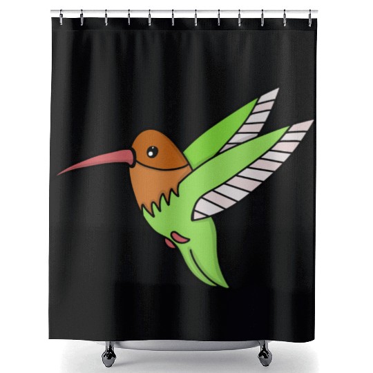 A Sweet Hummingbird Shower Curtains