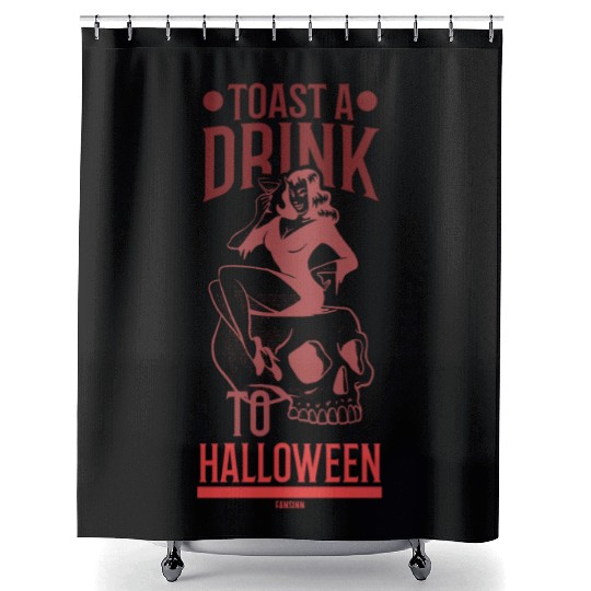 Halloween wife mother sister girlfriend vampire Shower Curtains