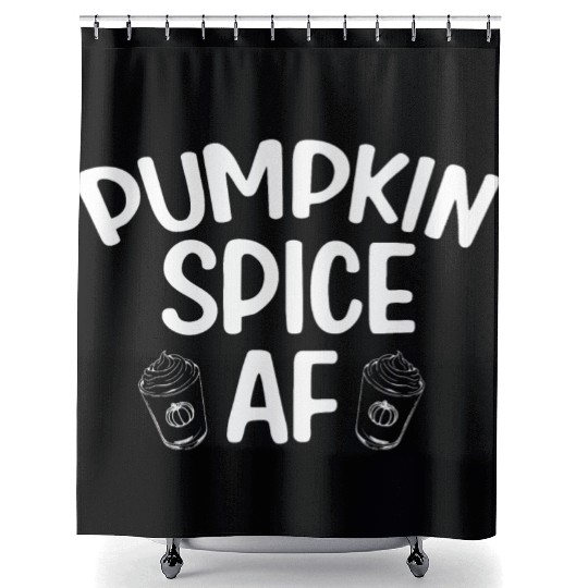 Pumpkin Spice Af Funny Husband Apparel Halloween Shower Curtains