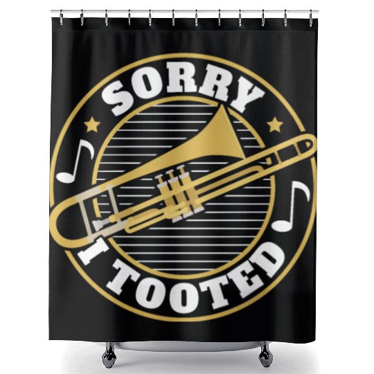 Trombone Outfit For Trumpet Player Music Band Shower Curtains