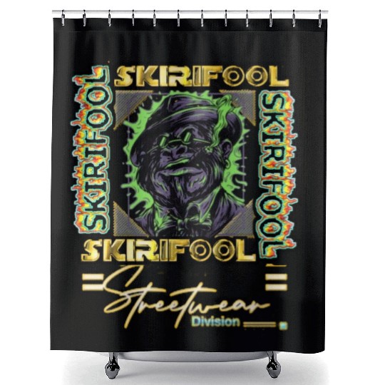 The GoRilla In Me Boss Skirifool design Shower Curtains