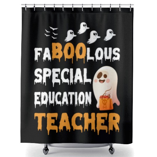 Faboolous Special Education Teacher-Halloween Shower Curtains