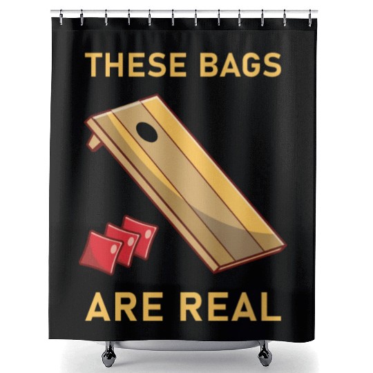 These Bags Are Real - Cornhole Shower Curtains