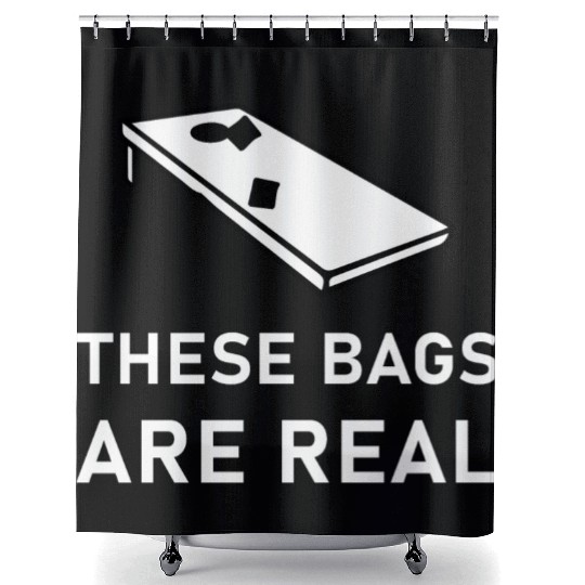 These Bags Are Real - Cornhole Shower Curtains