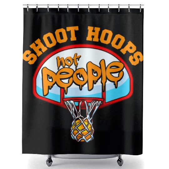 Shoot Hoops Not People Gun Control Basketball Funn Shower Curtains