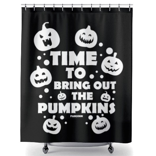Pumpkin face Shower Curtains