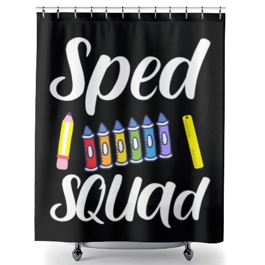 SPED Squad Special Education Teacher Shower Curtains