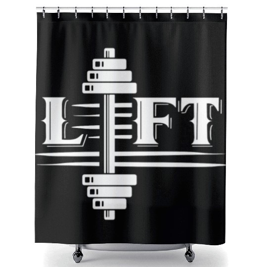 Lift Workout Lifting Gym Weightlifting Shower Curtains