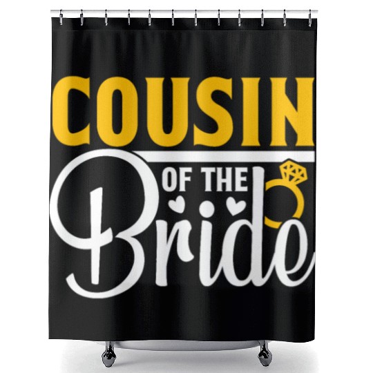Cousin Of The Bride Wedding Party Matching Gift Shower Curtains