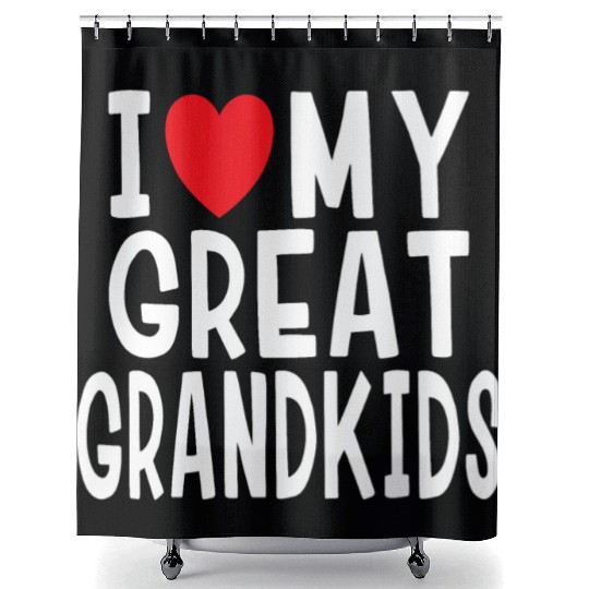I Love My Great Grandkids Family Love Grandma Gran Shower Curtains