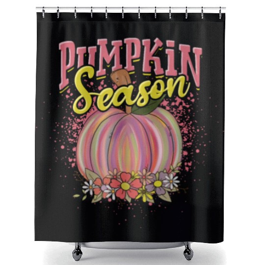Pumpkin Season - jack-o-lantern Shower Curtains