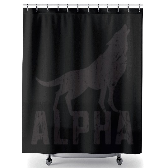 Alpha - wolf lover Shower Curtains