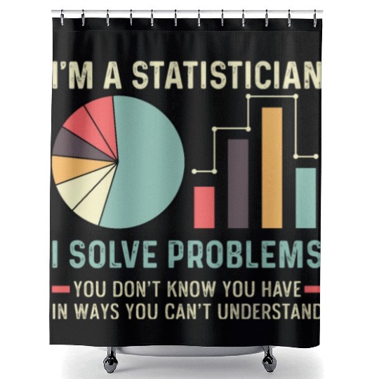 I Solve Problems Math Teacher Gift Shower Curtains