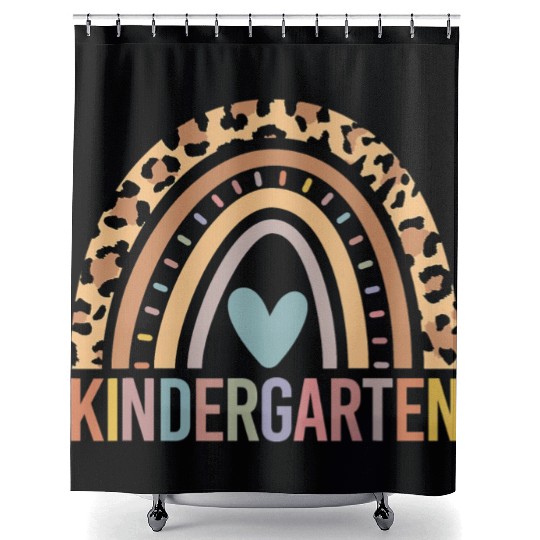 Kindergarten Rainbow Girls Boys Teacher Team Kinde Shower Curtains