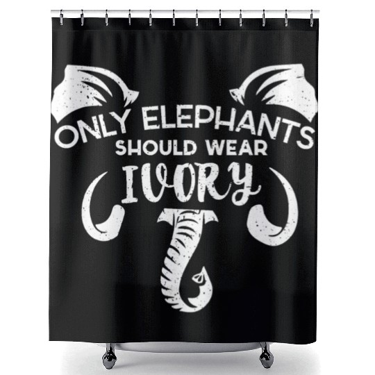 Elephants Ivory Extinction Awareness Save Animals Shower Curtains