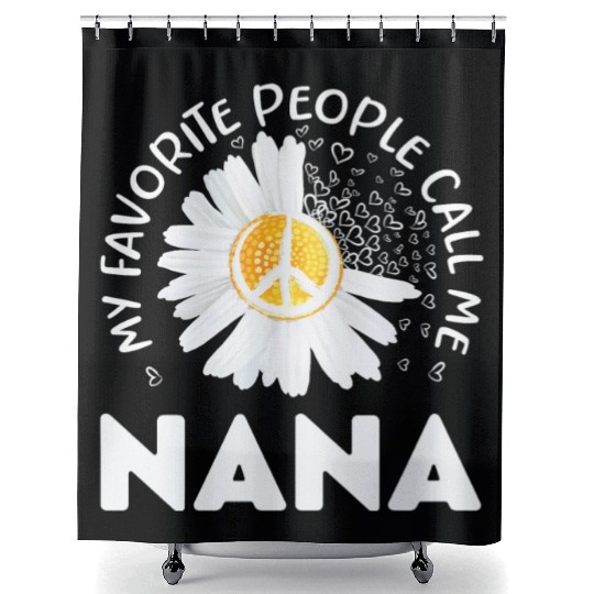My Favorite People Call Me Nana Floral Grandma Mot Shower Curtains