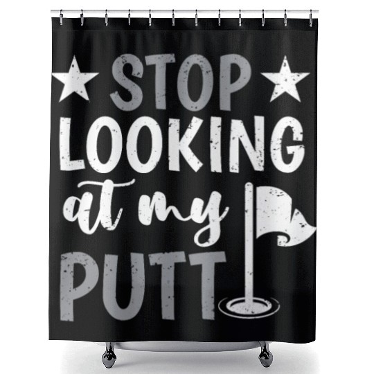 Funny Goofy Mini Golf Quotes Putt Putt Legend Shower Curtains