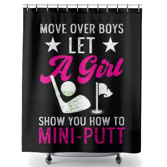Funny Goofy Mini Golf Quotes Putt Putt Legend Shower Curtains